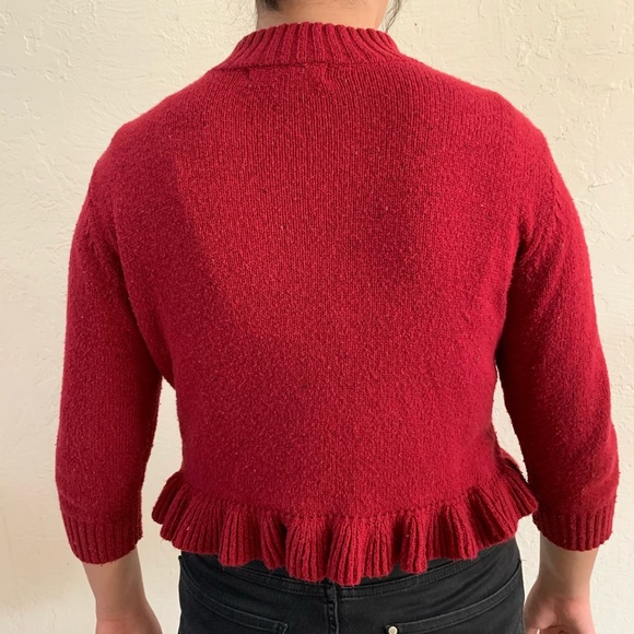 Decree Military Jacket Burgundy XL - Picture 3 of 5